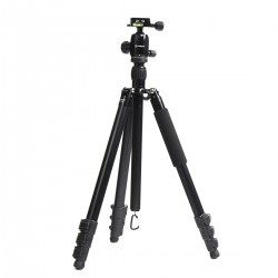 Trípode de aluminio TSK 408 negro 4 secciones