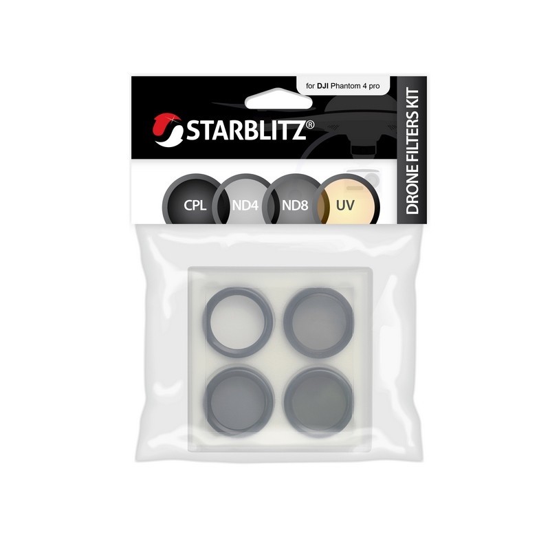 Pack de 4 filtres pour drone Dji Inspire 2 Pack de 4 filtres pour drone Dji Inspire 2