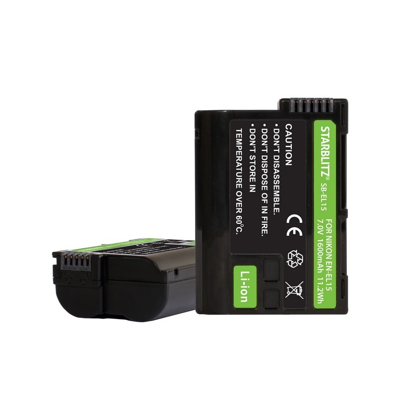 Rechargeable Lithium-ion Battery to replace Nikon EN-EL15 1600mAh Rechargeable Lithium-ion Battery to replace Nikon EN-EL15 1600mAh