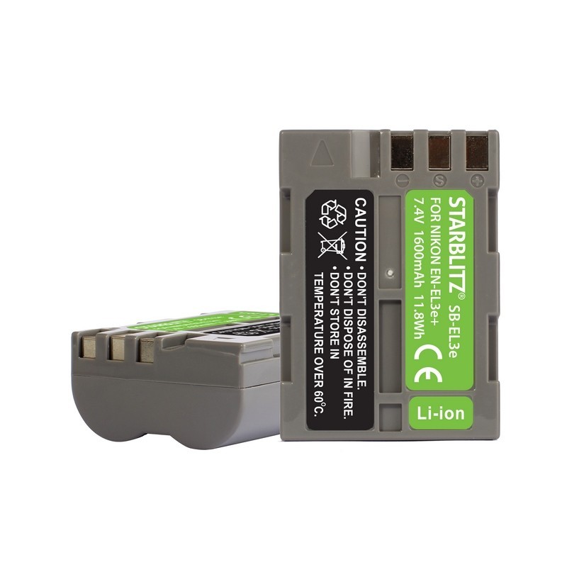 Compatible Nikon EN-EL3e+ Batterie rechargeable Lithium-ion