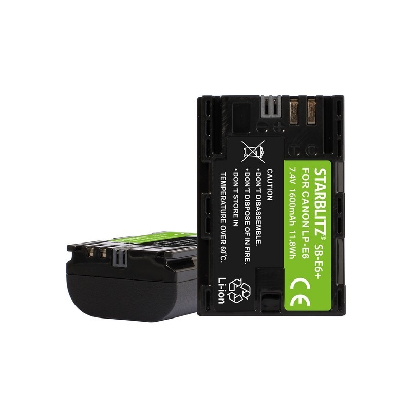 Bateria recarregável de iões de lítio compatível com Canon LP E6 7.4v 1800mAh Bateria recarregável de iões de lítio compatível com Canon LP E6 7.4v 1800mAh