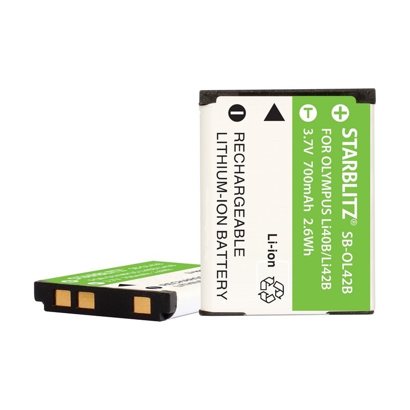 Bateria recargable de litio-ion equivalente Olympus LI 40B/42B 3.7v 740 mAh Bateria recargable de litio-ion equivalente Olympus LI 40B/42B 3.7v 740 mAh