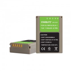 Rechargeable Lithium-ion Battery to replace Olympus BLN-1 7.6v 1220 mAh
