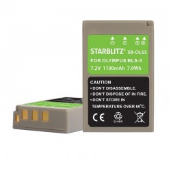 Rechargeable Lithium-ion Battery to replace Olympus PS BLS5 7.4v 1000mAh