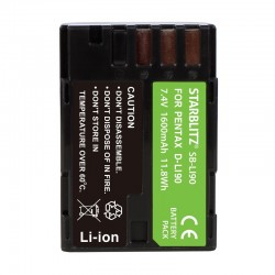 Bateria recargable de litio-ion equivalente Pentax LI90