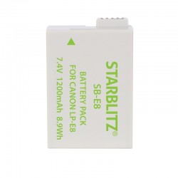 Bateria recarregável de iões de lítio compatível com Canon LP-E8 1140mAh