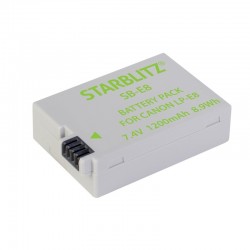 Bateria recarregável de iões de lítio compatível com Canon LP-E8 1140mAh