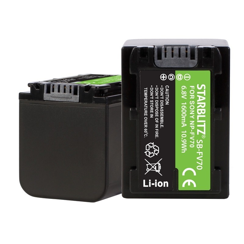 Batterie rechargeable vidéo compatible Sony NP-FV70 Lithium-ion Batterie rechargeable vidéo compatible Sony NP-FV70 Lithium-ion