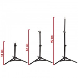 Trépied lumière 3 sections 42-110cm