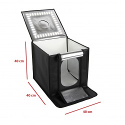 Cube de prise de vues dim. 40cm3 avec 440 LED