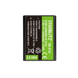 Bateria recarregável de iões de lítio compatível com Canon LP-E10