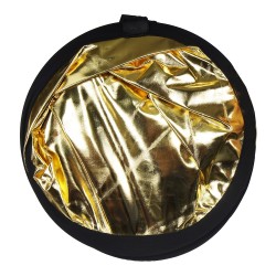 Panneau réflecteur ovale 71 x 112 cm Argent et Or