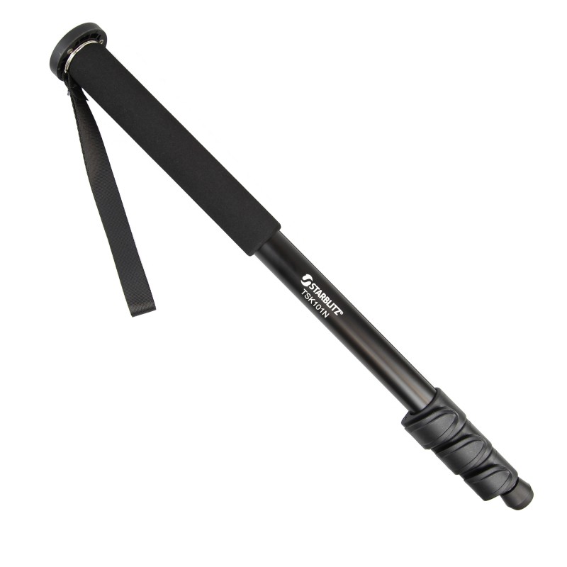 4-sections aluminium black monopod