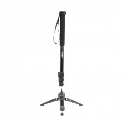 4-sections aluminium black monopod