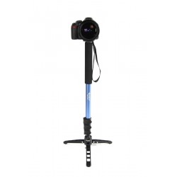 4-sections aluminium black monopod