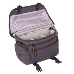 Grey shoulder bag with insert for mirrorless ABERDEEN20