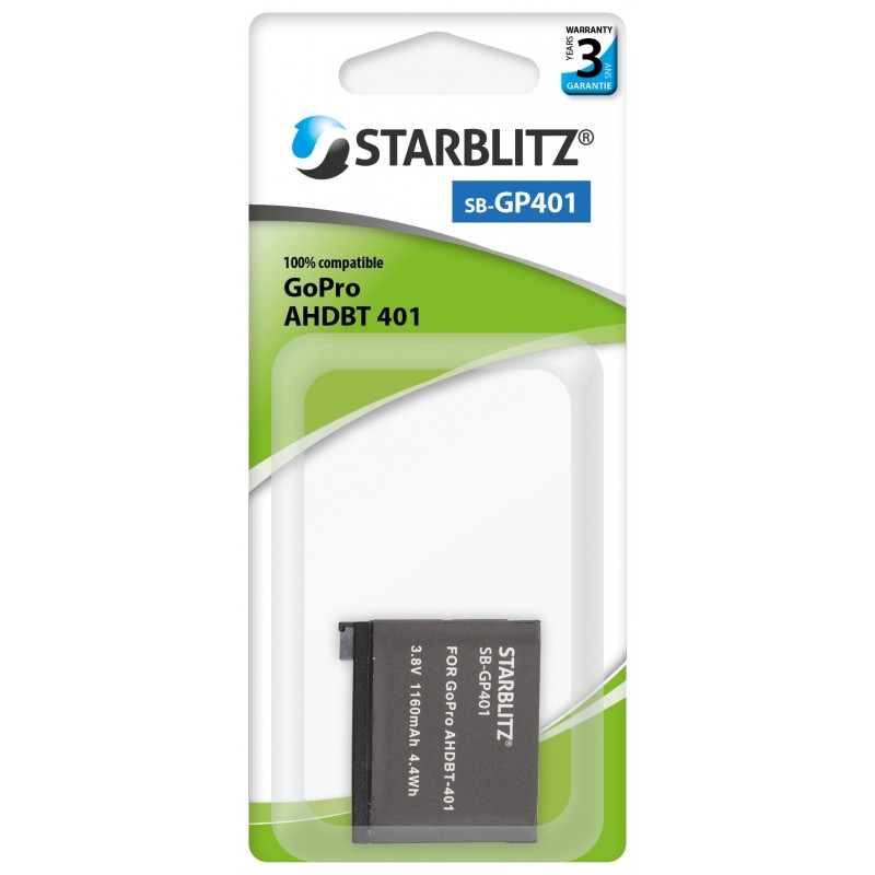 Bateria recargable de litio-ion equivalente GoPro AHDBT 401 3.8v 1160mAh 4.4Wh Bateria recargable de litio-ion equivalente GoPro AHDBT 401 3.8v 1160mAh 4.4Wh