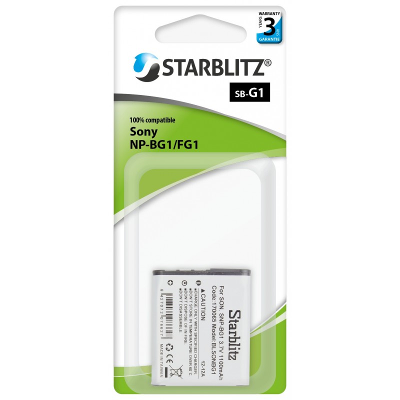 Bateria recarregável de iões de lítio compatível com Sony NP-BG1/FG1 3.7v 1100mAh Bateria recarregável de iões de lítio compatível com Sony NP-BG1/FG1 3.7v 1100mAh