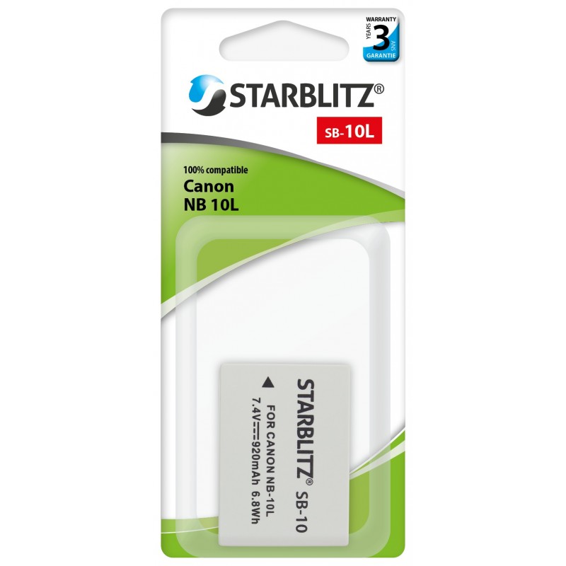 Compatible Canon NB 10L Batterie rechargeable Lithium-ion Compatible Canon NB 10L Batterie rechargeable Lithium-ion